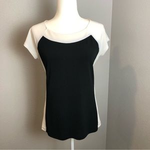 Banana Republic black & white top Size S
